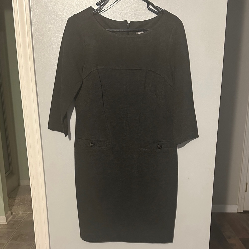 Vince Camuto Charcoal Long Sleeve Dress